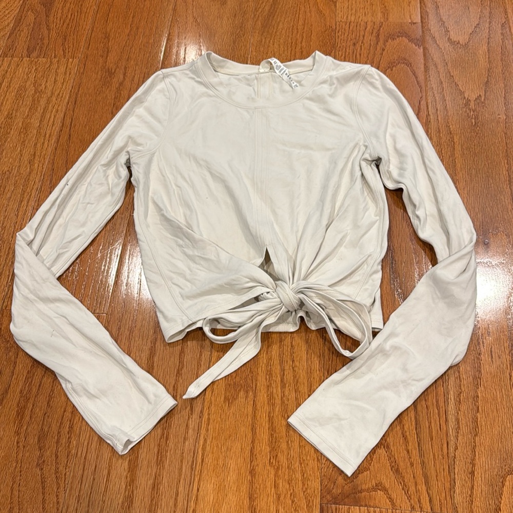 Lululemon Tie Front Long Sleeve Top